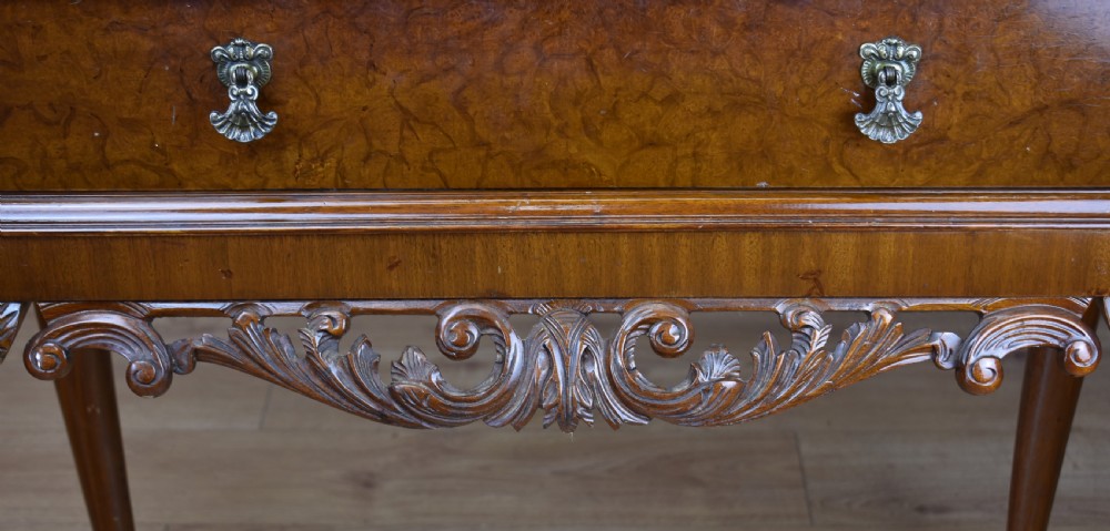20th Century Queen Anne Style Burr Walnut Cocktail Cabinet View VII