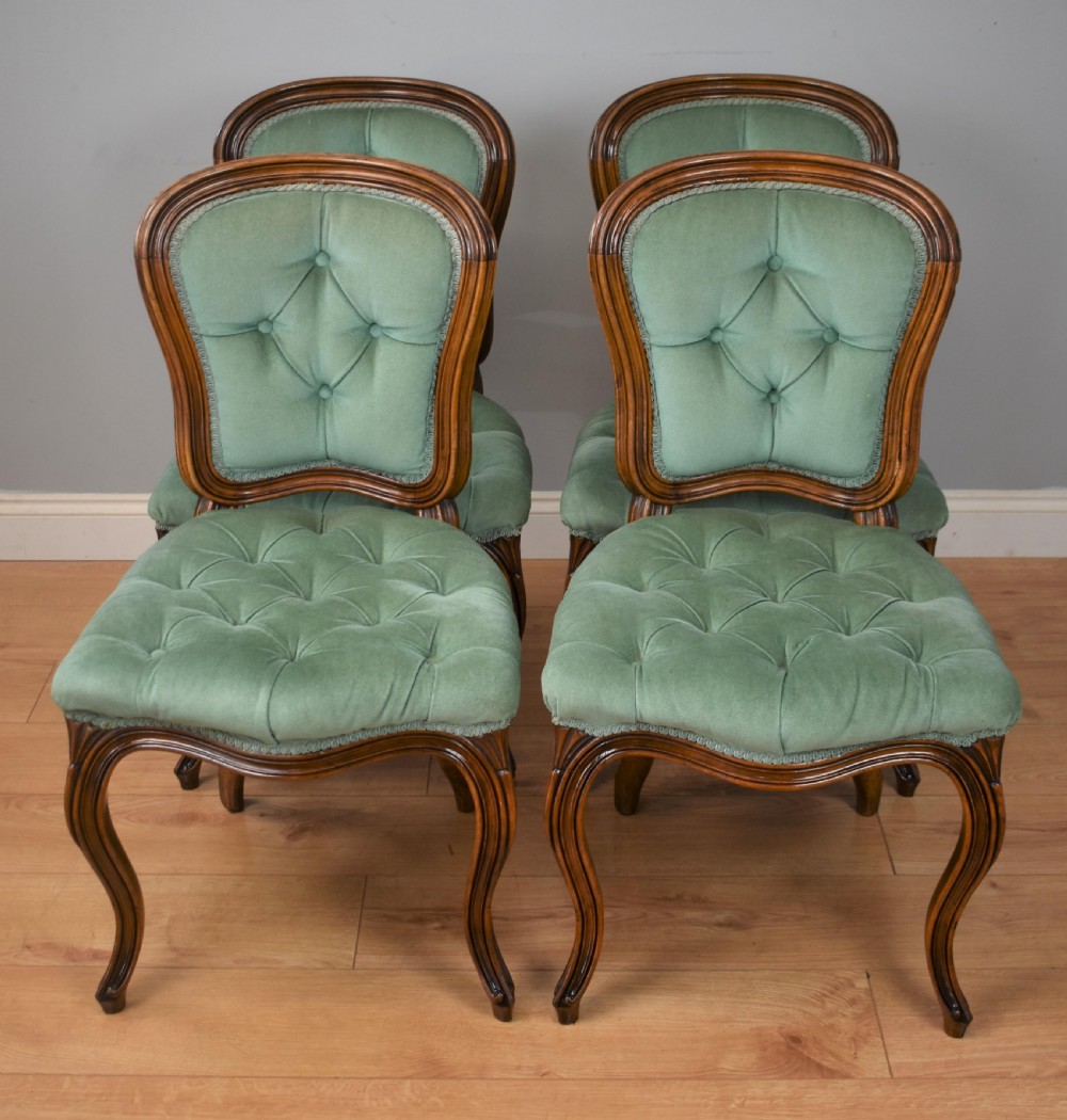 Set Four French beech dining chairs View III