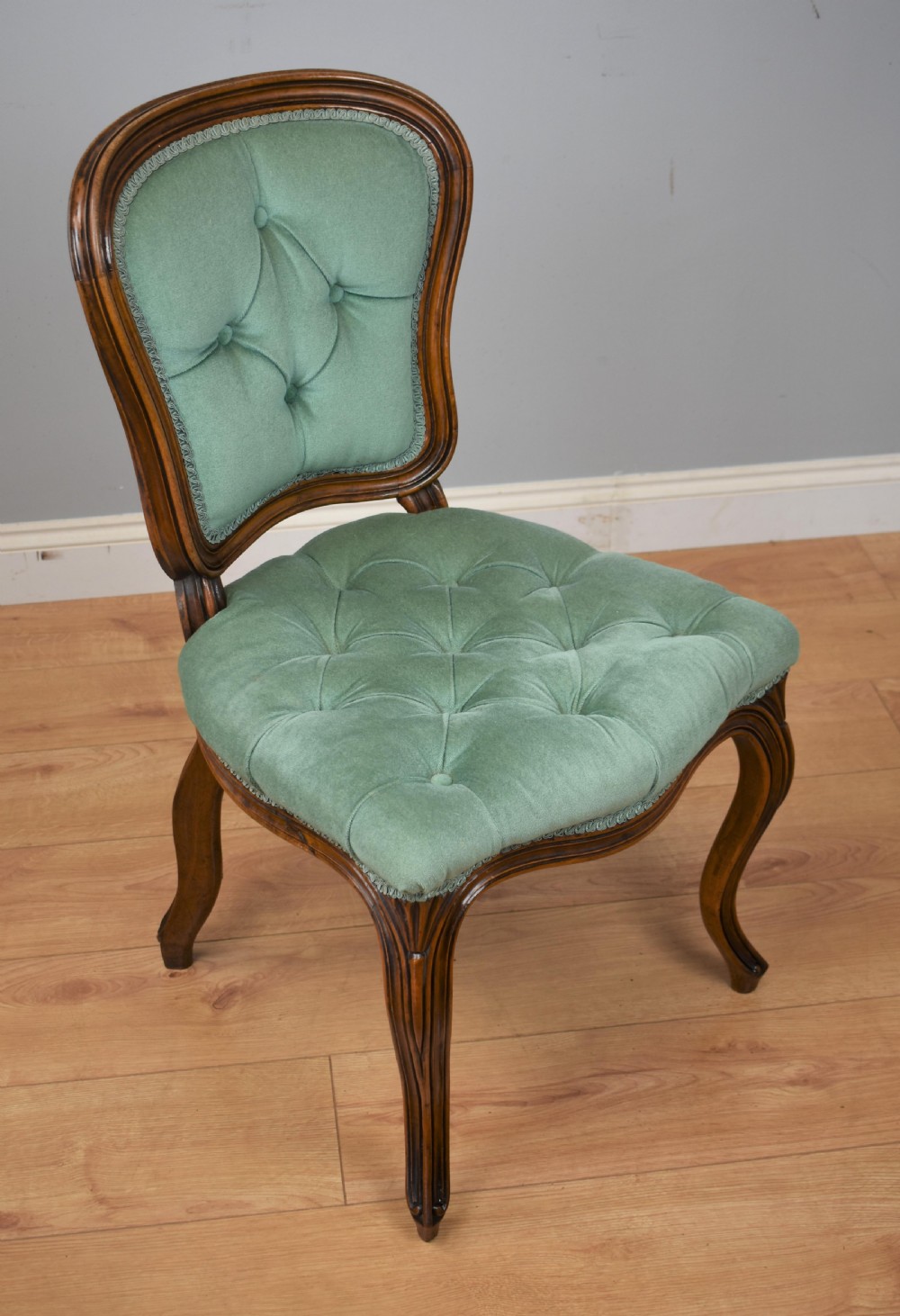 Set Four French beech dining chairs View IV