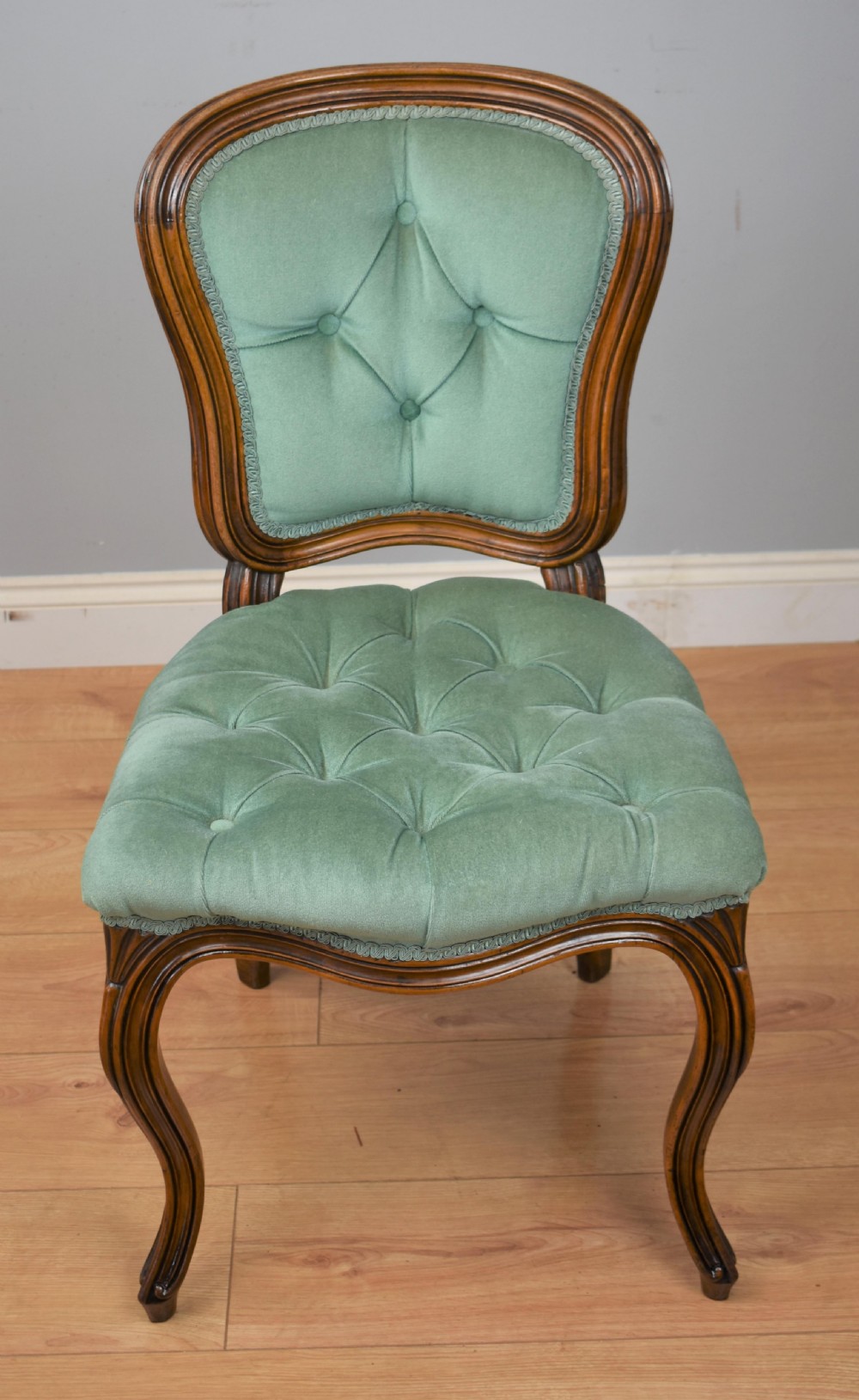 Set Four French beech dining chairs View V