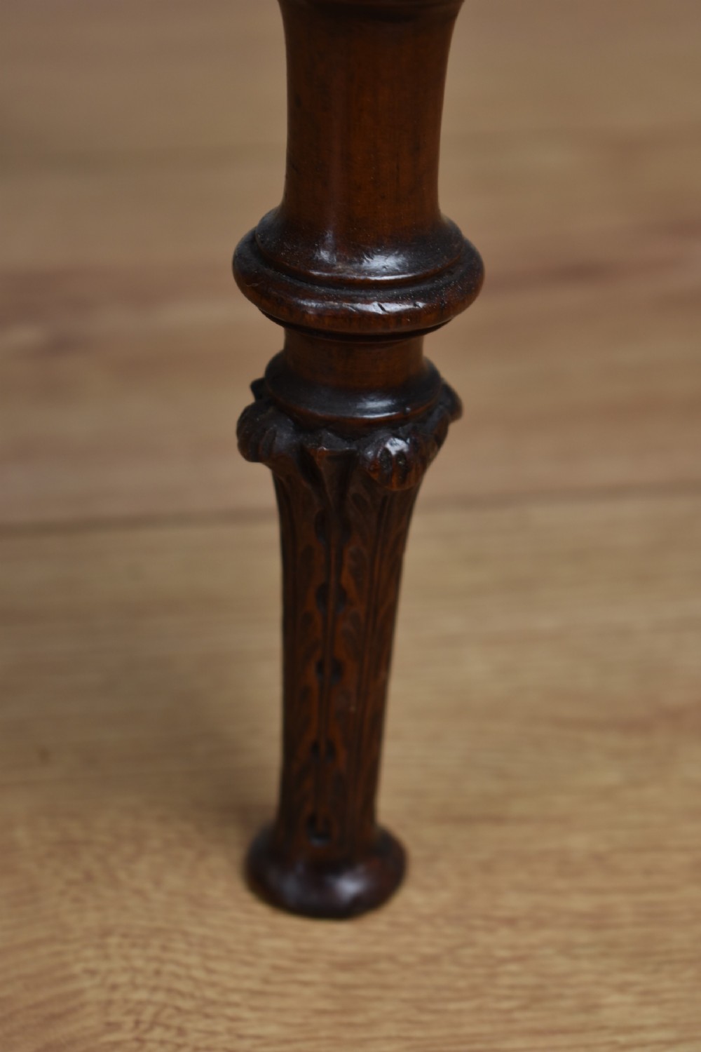 Pair Victorian Inlaid Mahogany Chairs View XII
