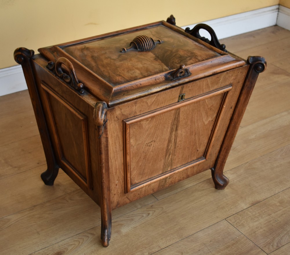 19th Century Continental Walnut Wine Cooler