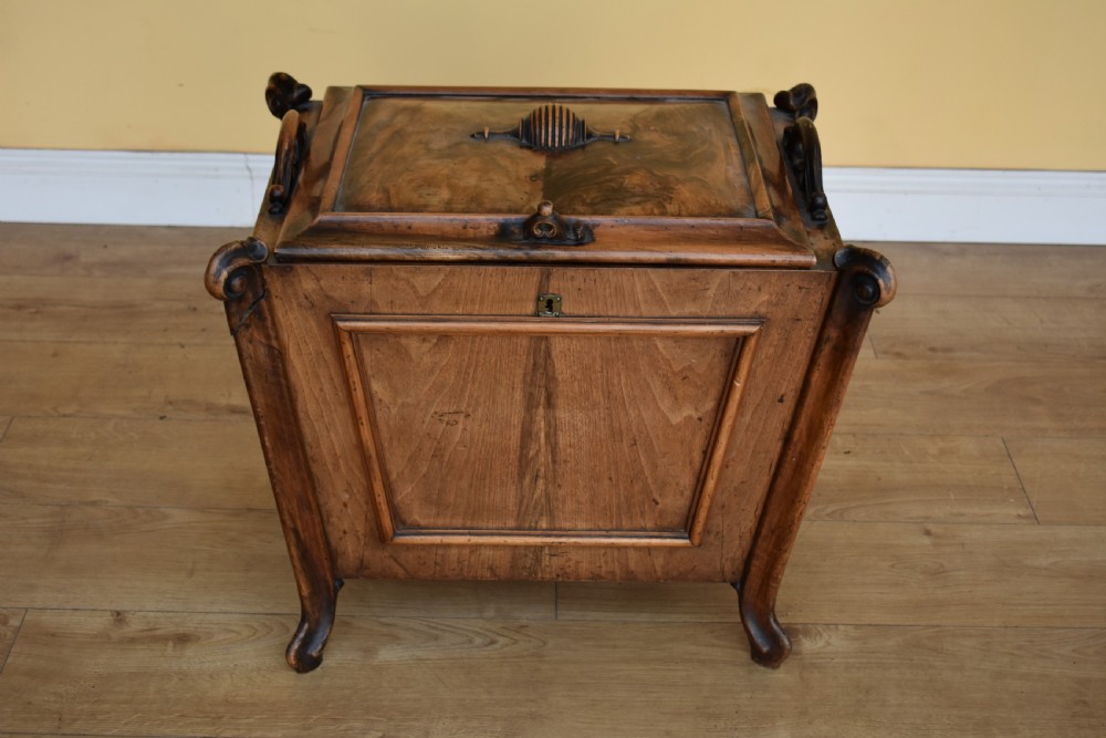 19th Century Continental Walnut Wine Cooler View II