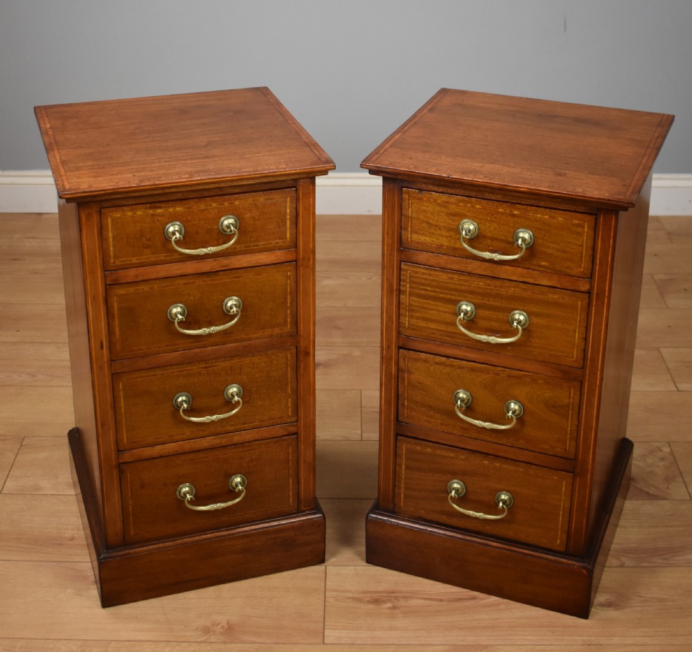 Pair of Edwardian Mahogany Bedside Chests