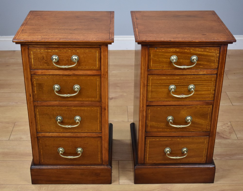 Pair of Edwardian Mahogany Bedside Chests View III
