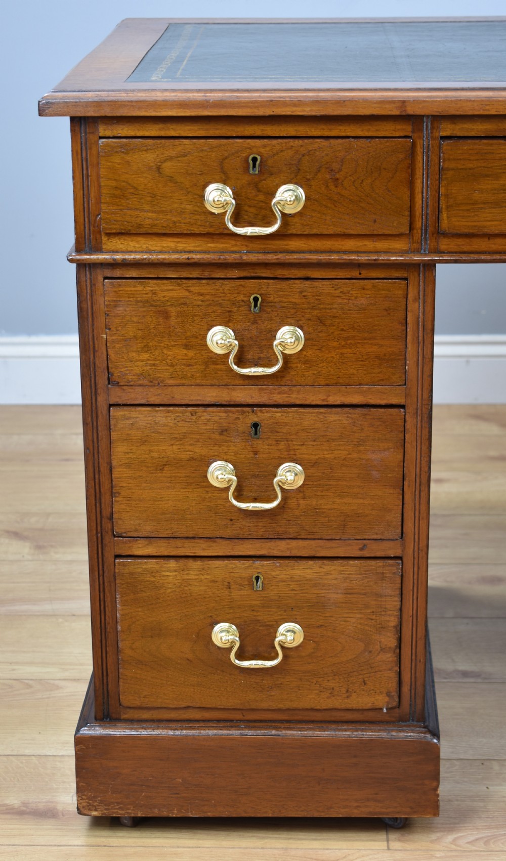 19th Century Victorian Mahogany Pedestal Desk View II