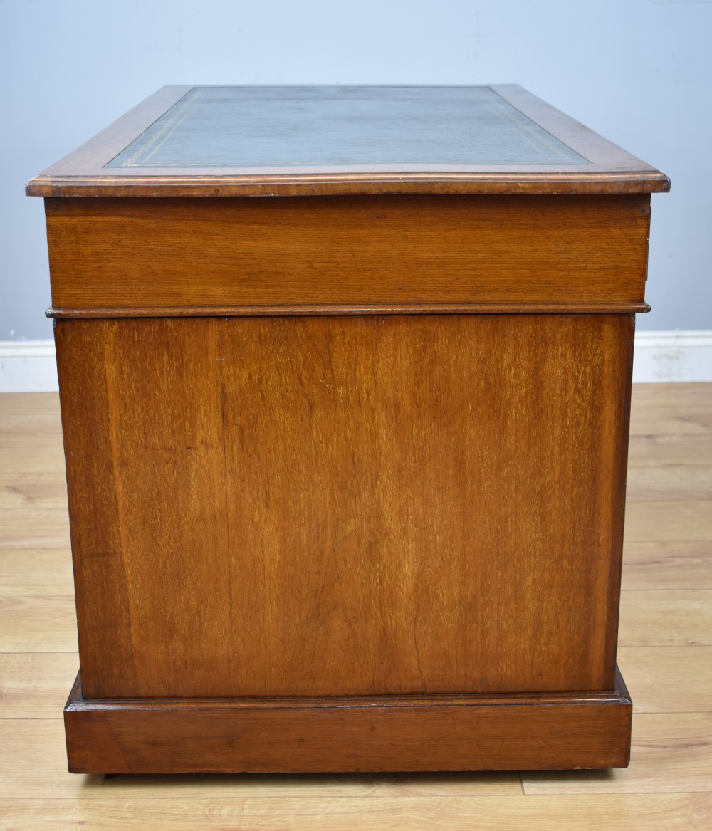 19th Century Victorian Mahogany Pedestal Desk View V