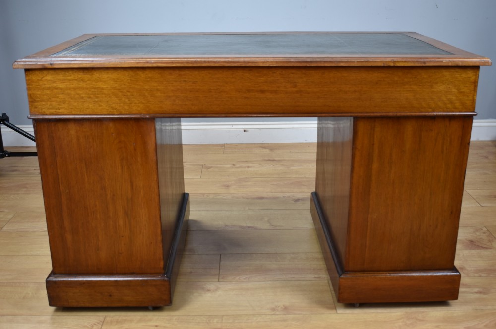 19th Century Victorian Mahogany Pedestal Desk View VI