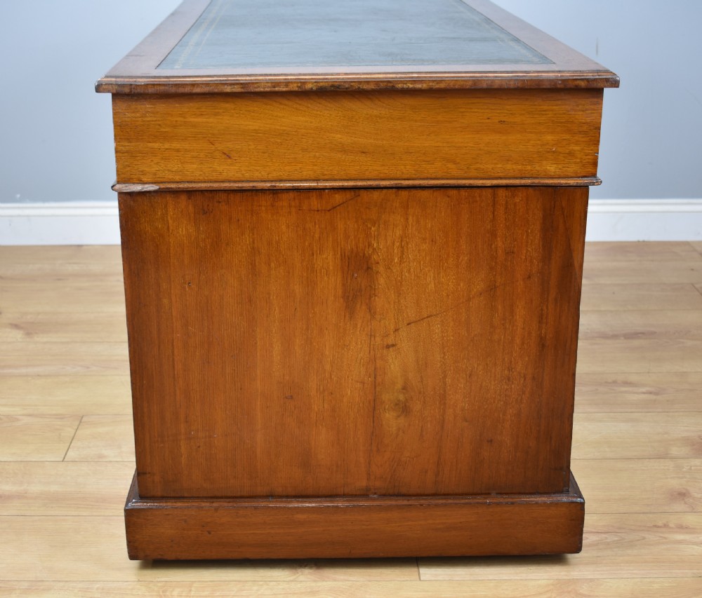 19th Century Victorian Mahogany Pedestal Desk View VII