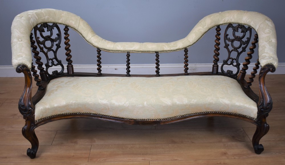 Victorian Rosewood Chaise lounge View II