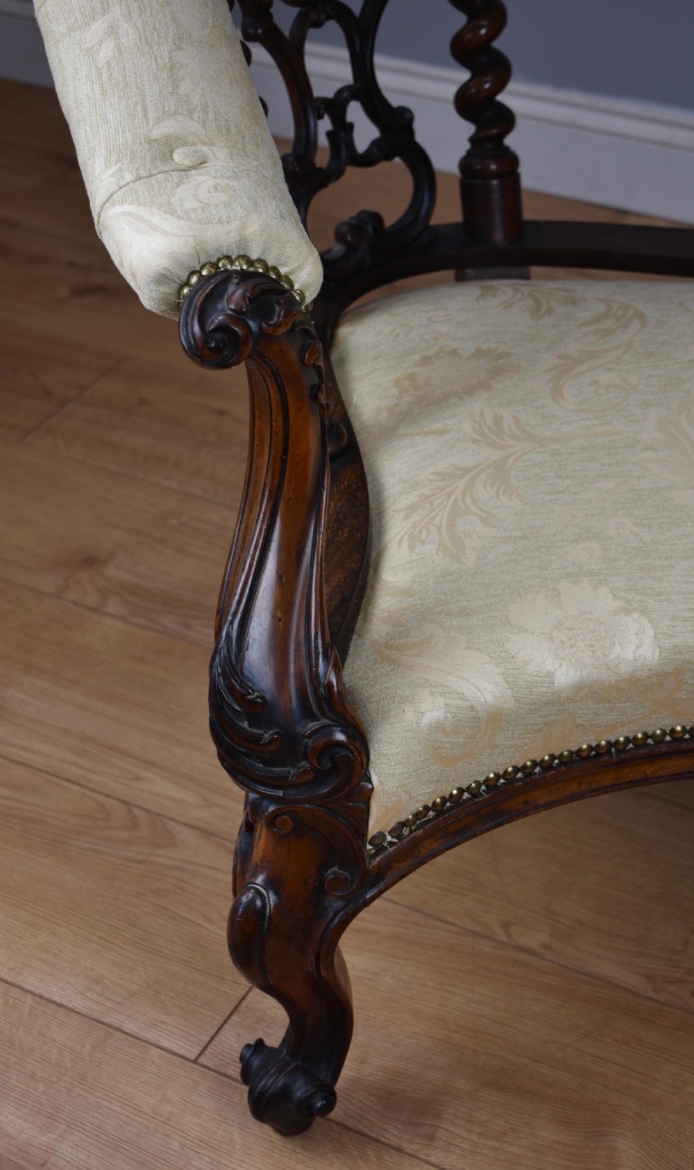 Victorian Rosewood Chaise lounge View V