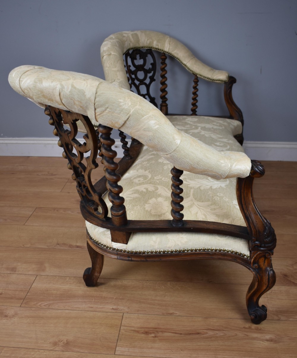 Victorian Rosewood Chaise lounge View VII