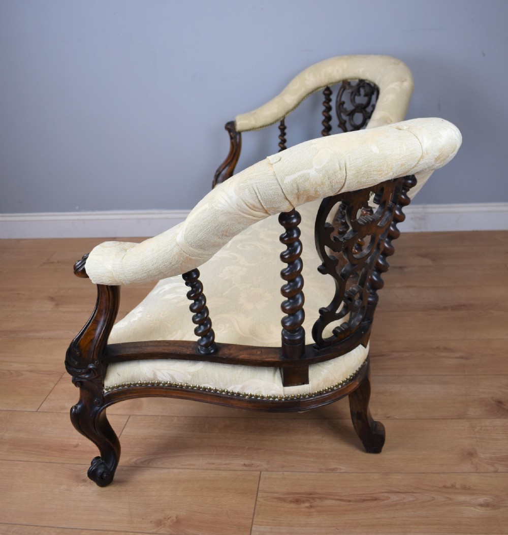 Victorian Rosewood Chaise lounge View IX
