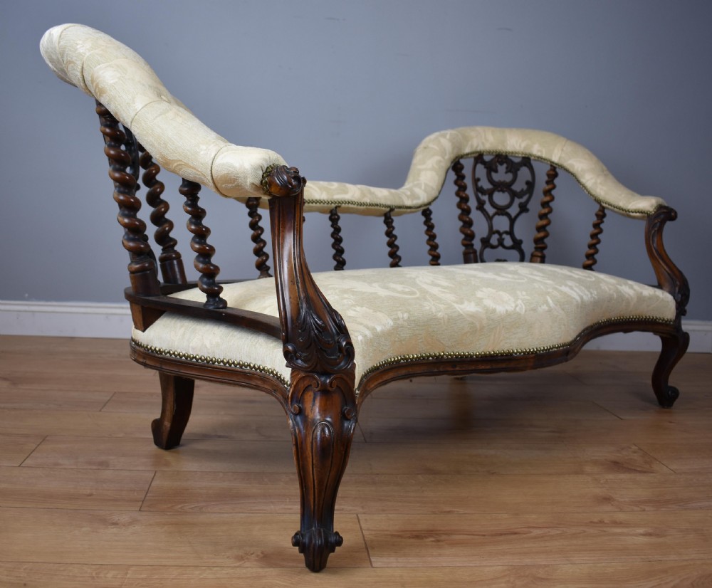 Victorian Rosewood Chaise lounge View X