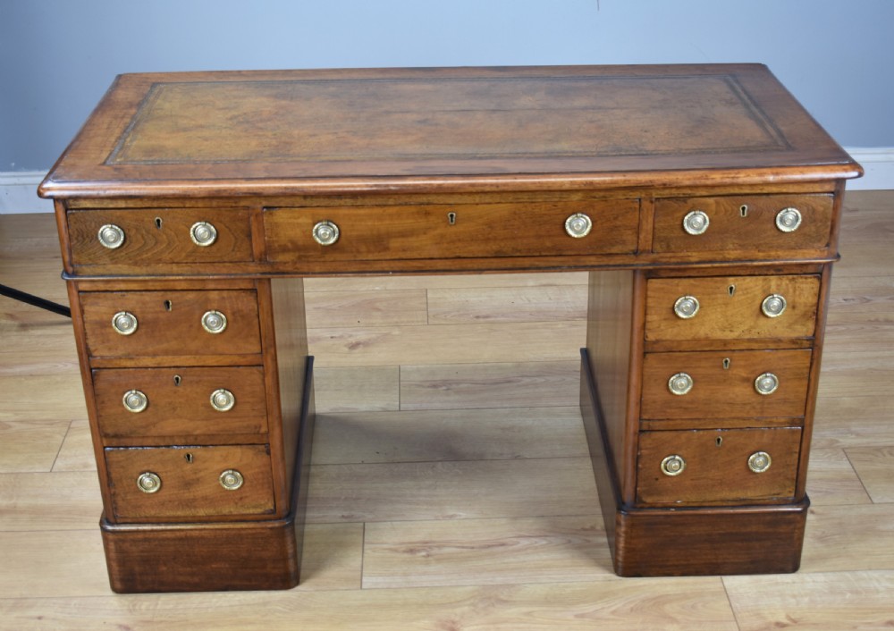 19th Century Victorian Mahogany Pedestal Desk View II