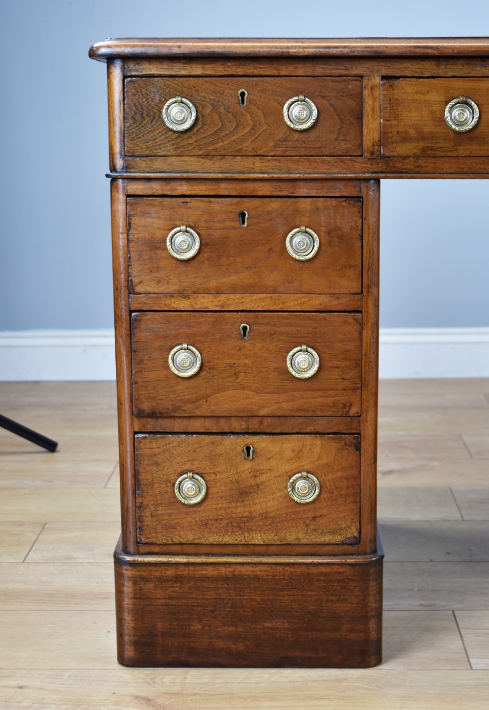 19th Century Victorian Mahogany Pedestal Desk View III