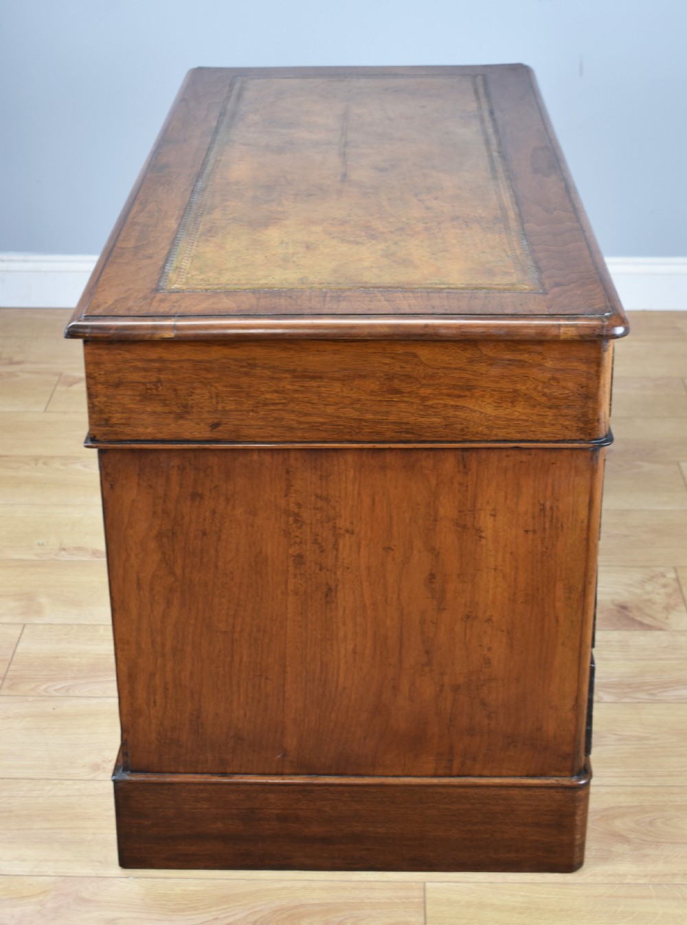 19th Century Victorian Mahogany Pedestal Desk View VII