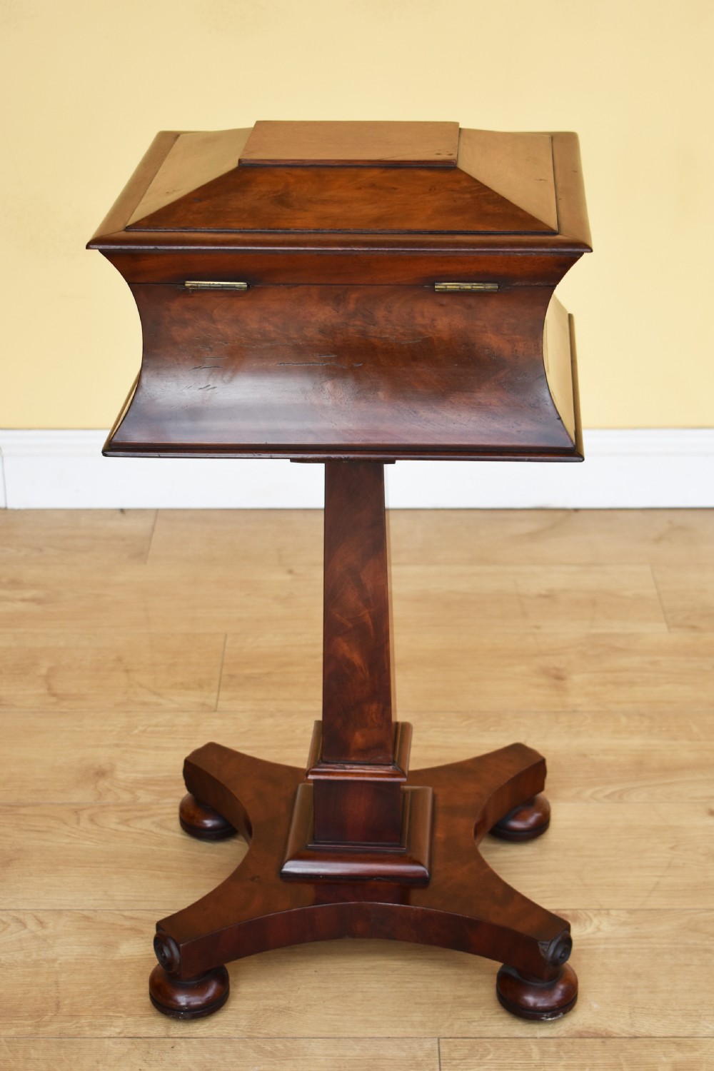 19th Century William IV Mahogany Tea Poy View III