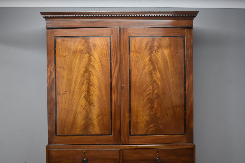 George III Mahogany Linen Press View III