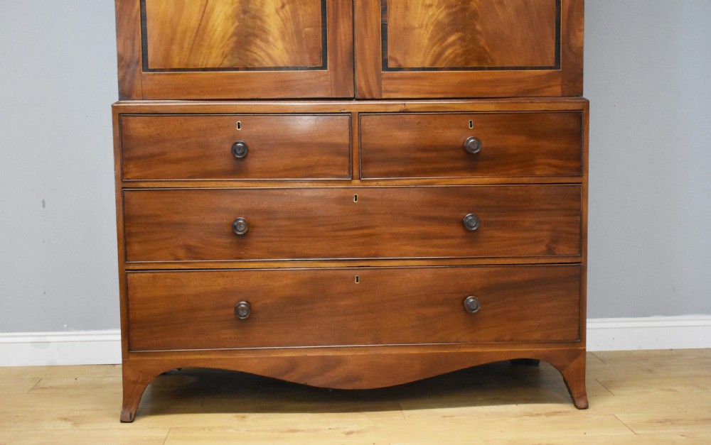 George III Mahogany Linen Press View V