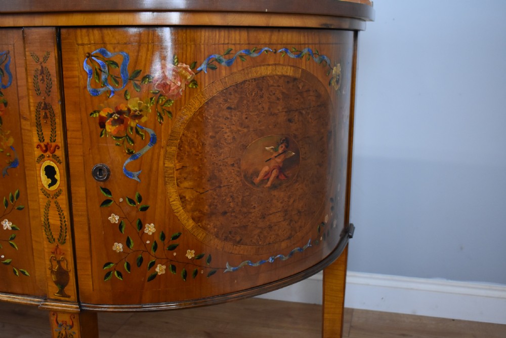 20th Century Sheraton Style Satinwood & Painted Dining Suite View XI