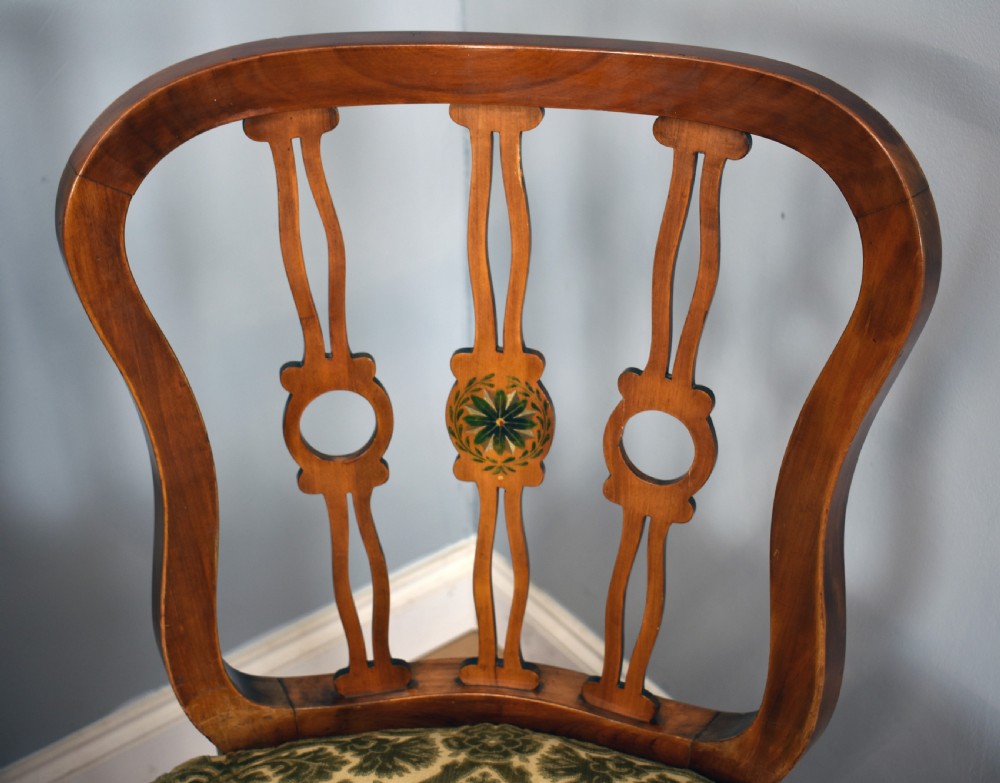 20th Century Sheraton Style Satinwood & Painted Dining Suite View XVIII
