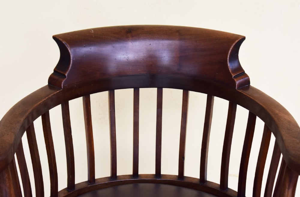 19th Century Victorian Mahogany Swivel Desk Chair  View IV