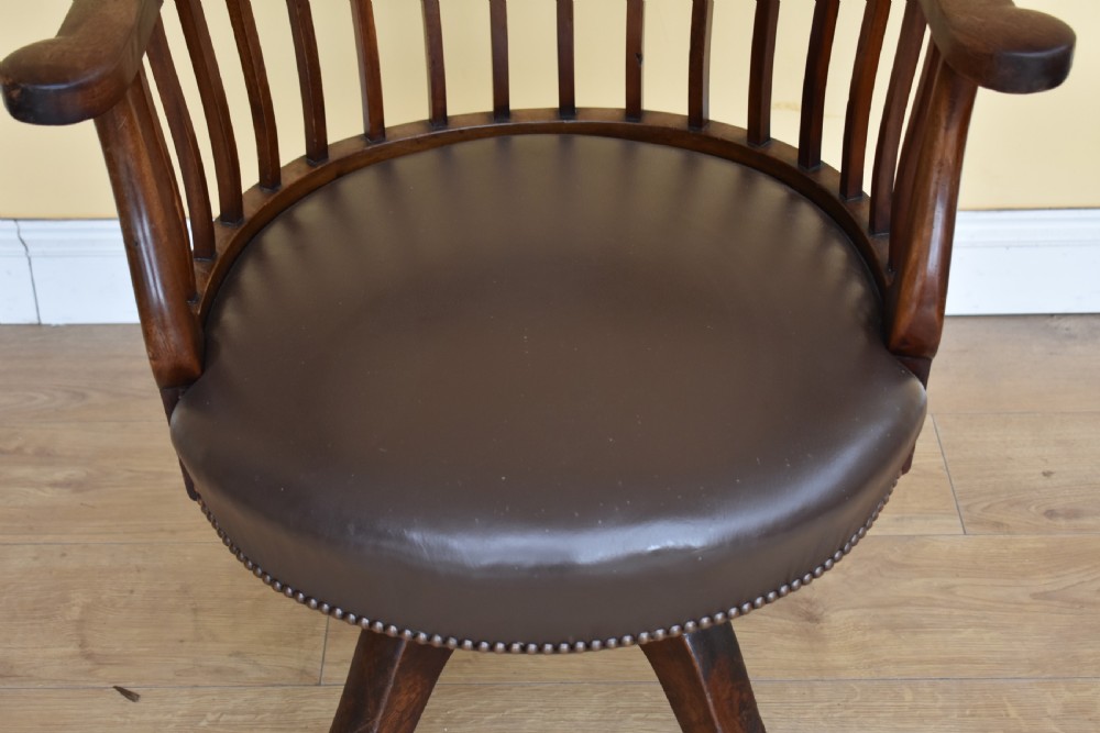 19th Century Victorian Mahogany Swivel Desk Chair  View VI