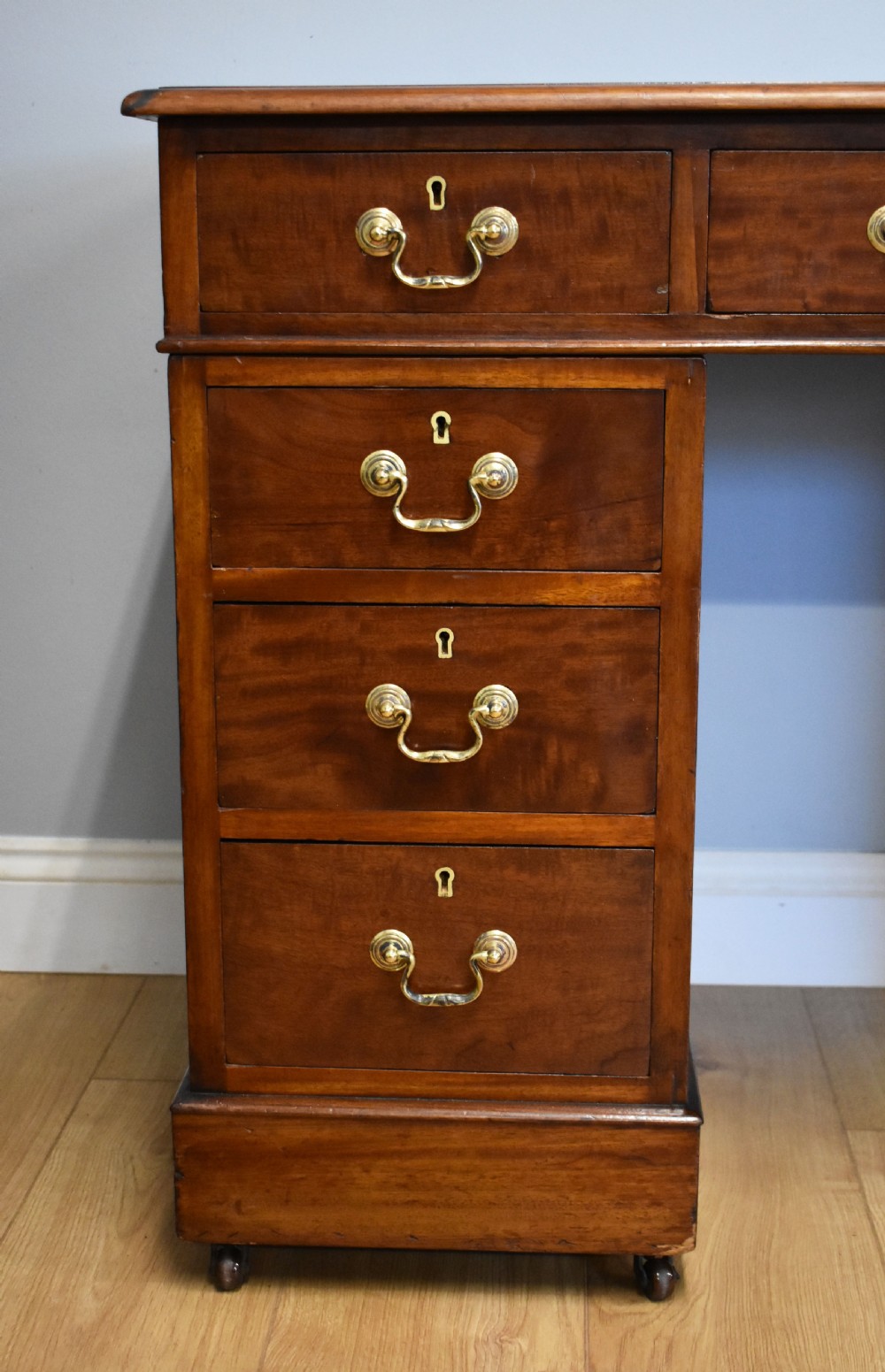 19th Century Victorian Mahogany Pedestal Desk View II