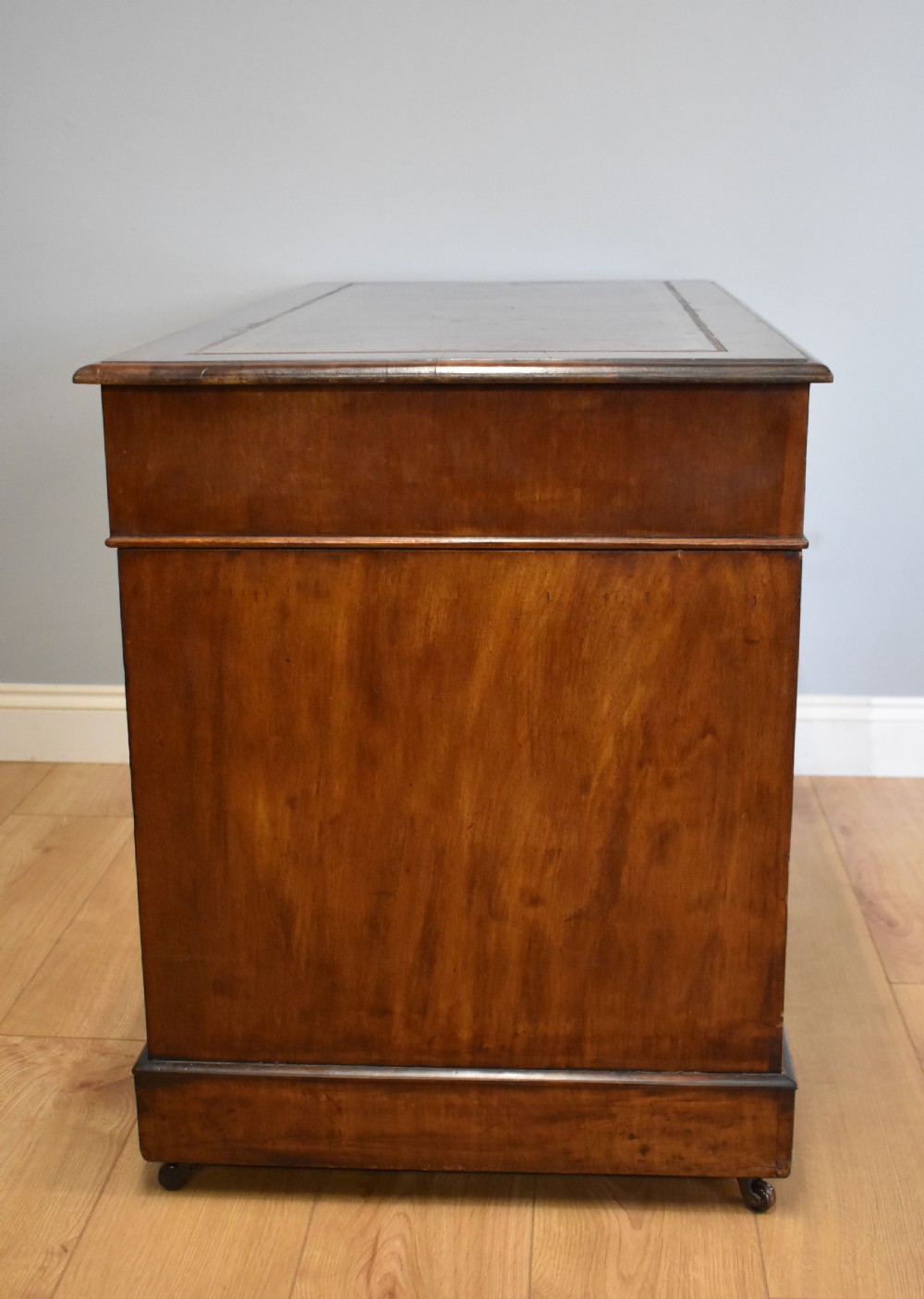19th Century Victorian Mahogany Pedestal Desk View VI