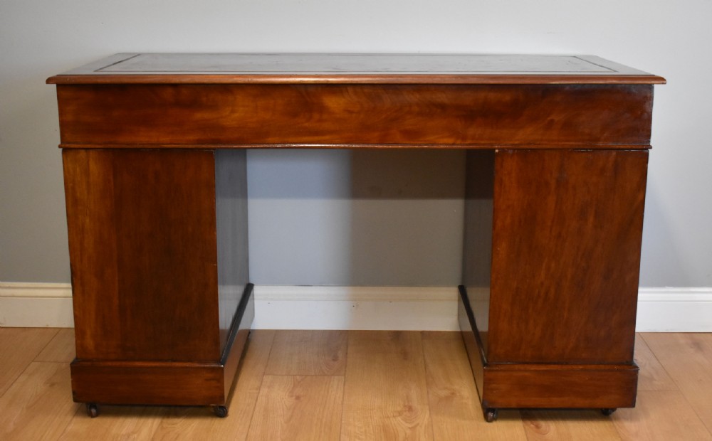 19th Century Victorian Mahogany Pedestal Desk View VII