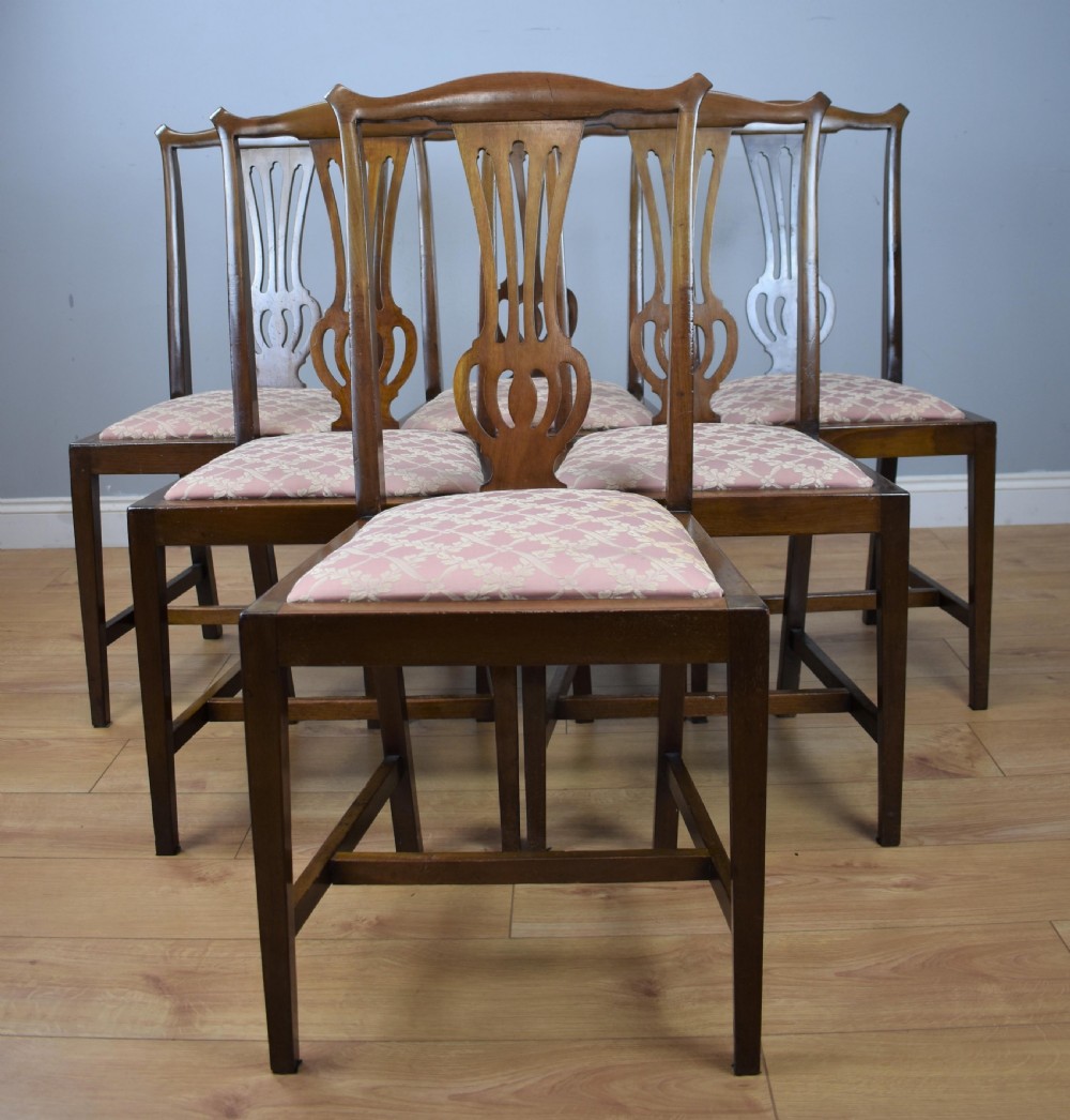 Set eight Edwardian dining chairs View III