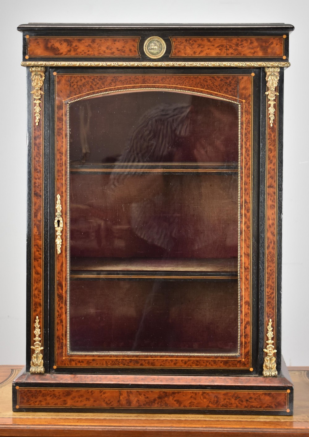 Victorian Ebonised small table top Pier Cabinet View II
