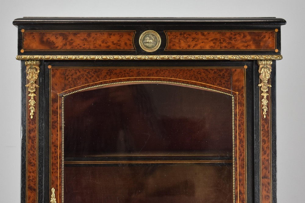 Victorian Ebonised small table top Pier Cabinet View V