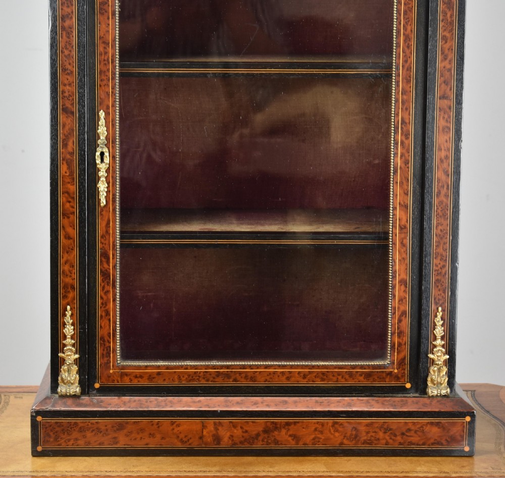 Victorian Ebonised small table top Pier Cabinet View VI