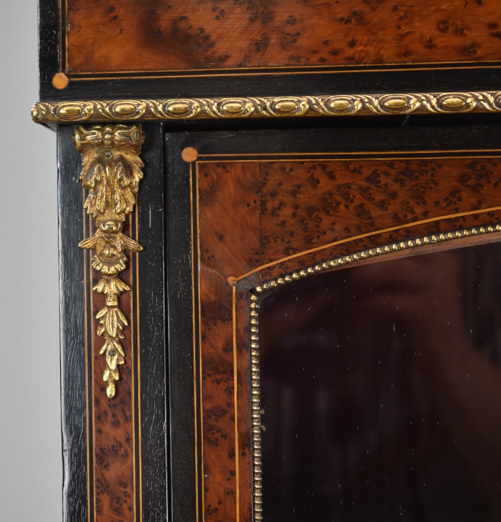 Victorian Ebonised small table top Pier Cabinet View VII