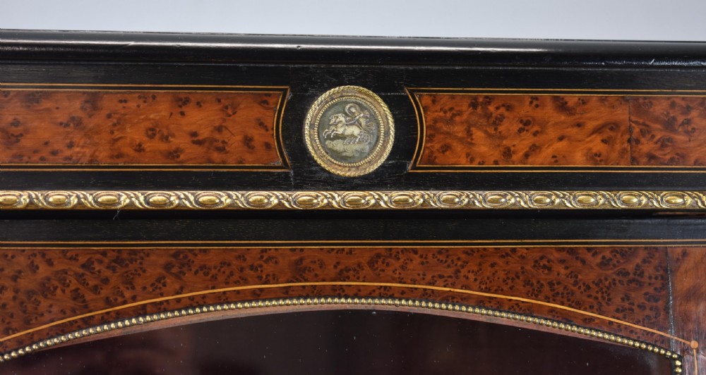 Victorian Ebonised small table top Pier Cabinet View VIII