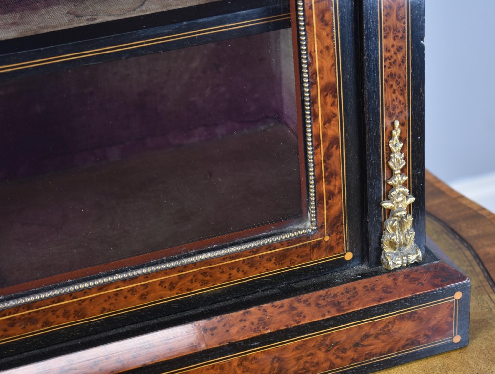 Victorian Ebonised small table top Pier Cabinet View IX