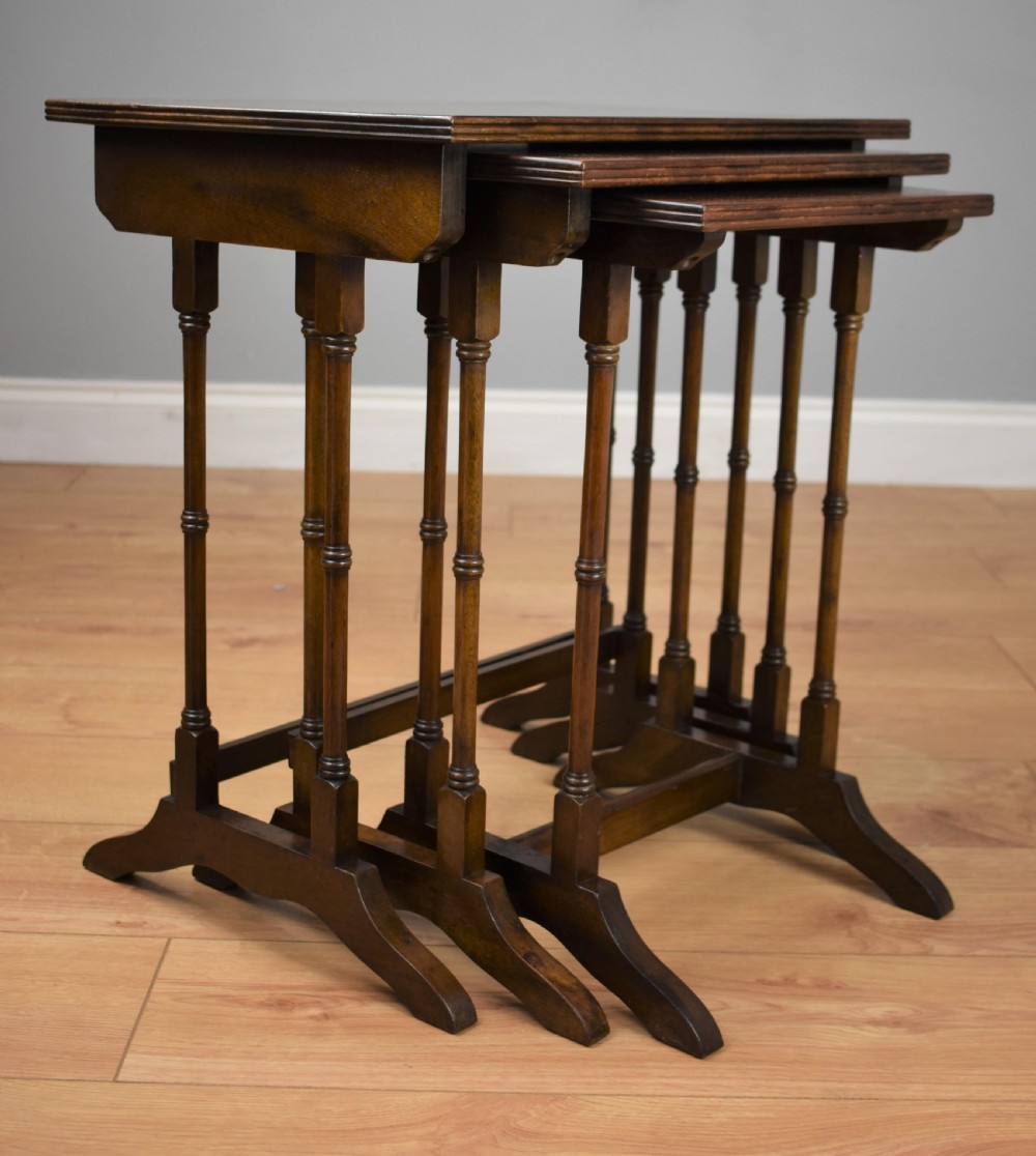 Edwardian Mahogany Nest three tables View II
