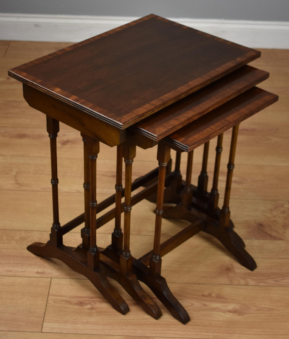 Edwardian Mahogany Nest three tables View III