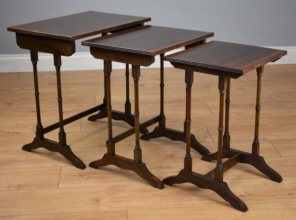 Edwardian Mahogany Nest three tables View IV