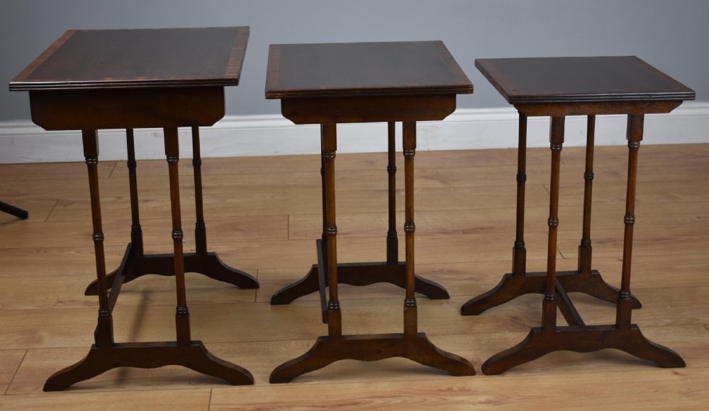 Edwardian Mahogany Nest three tables View VI