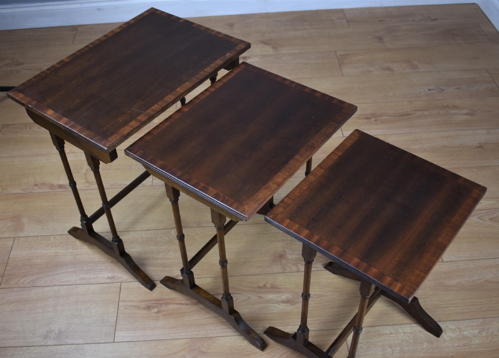 Edwardian Mahogany Nest three tables View VII