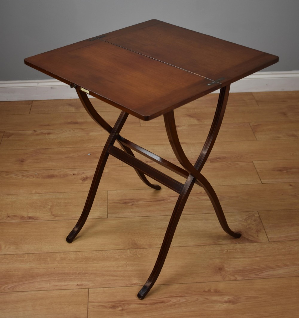 Edwardian Mahogany Coaching-campaign table View II