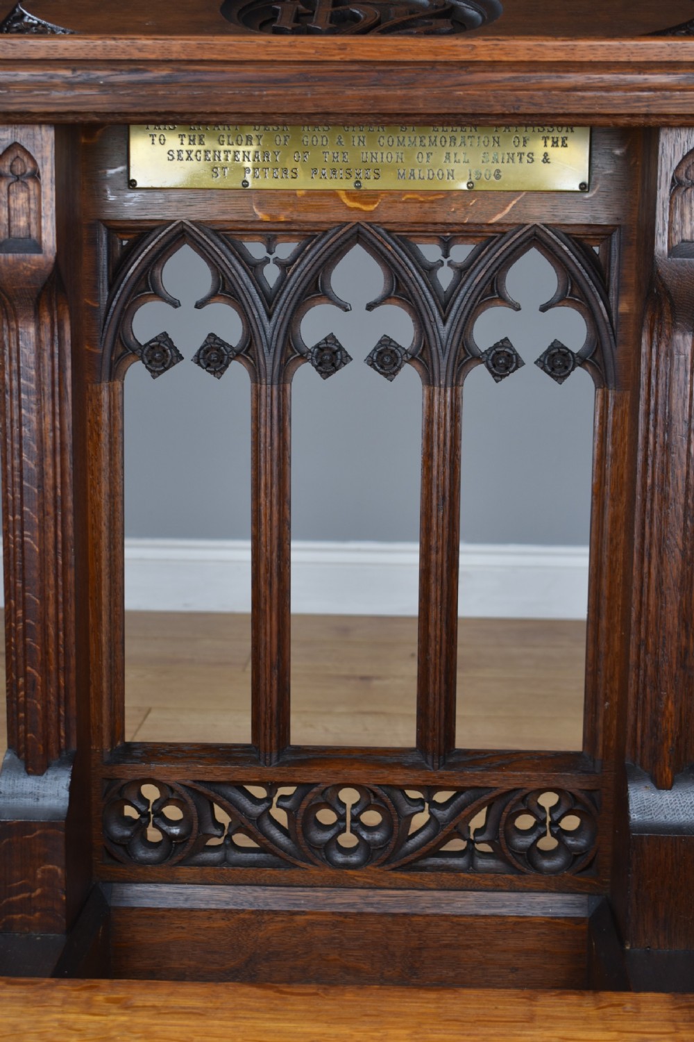 19th Century Oak Church Lectern praying-kneeling stand View IX
