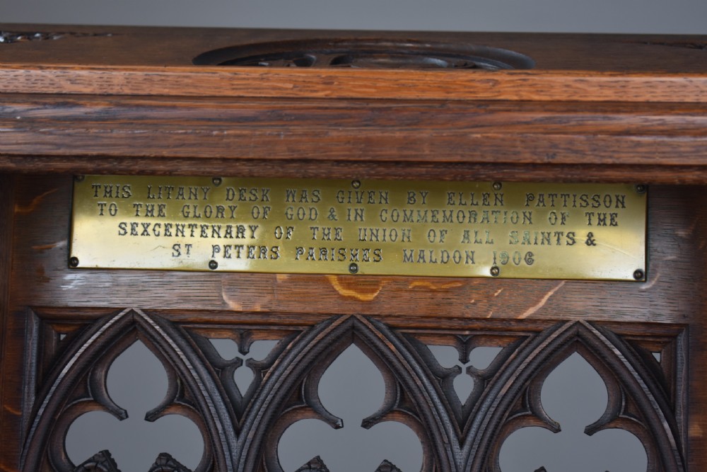 19th Century Oak Church Lectern praying-kneeling stand View X