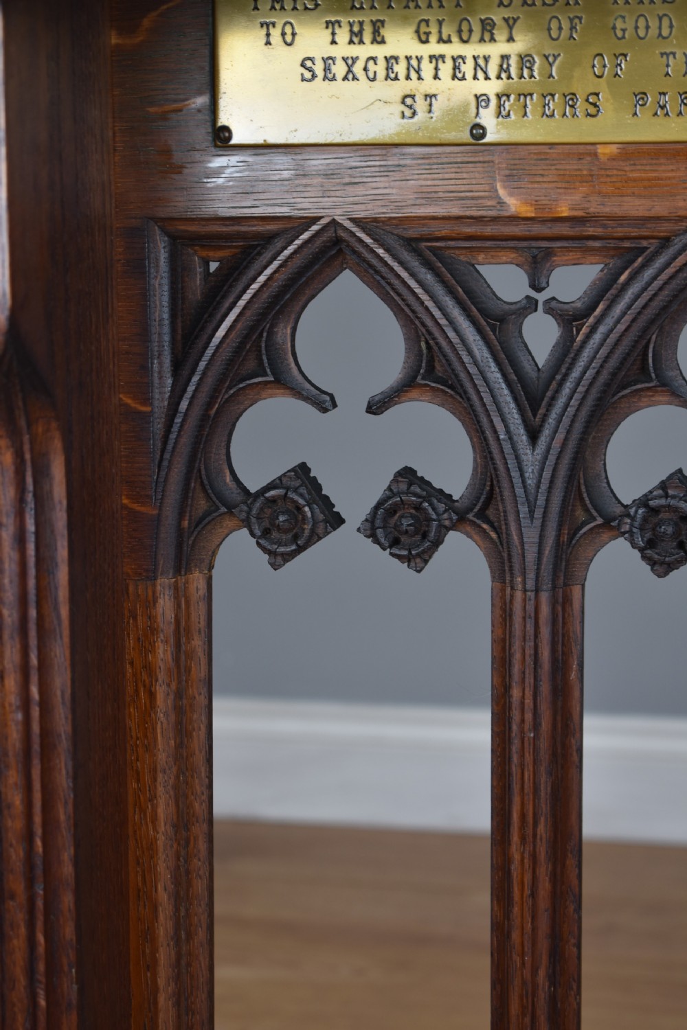 19th Century Oak Church Lectern praying-kneeling stand View XI