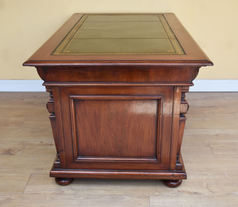 19th Century Carved Walnut Desk  View VII