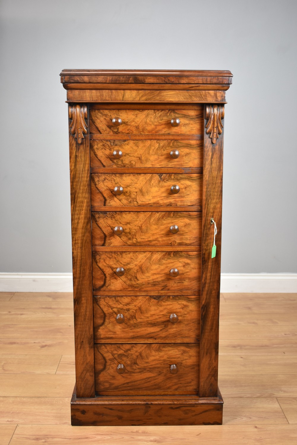 Victorian Walnut Wellington Chest