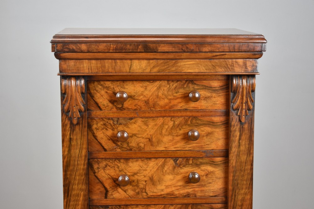 Victorian Walnut Wellington Chest View II